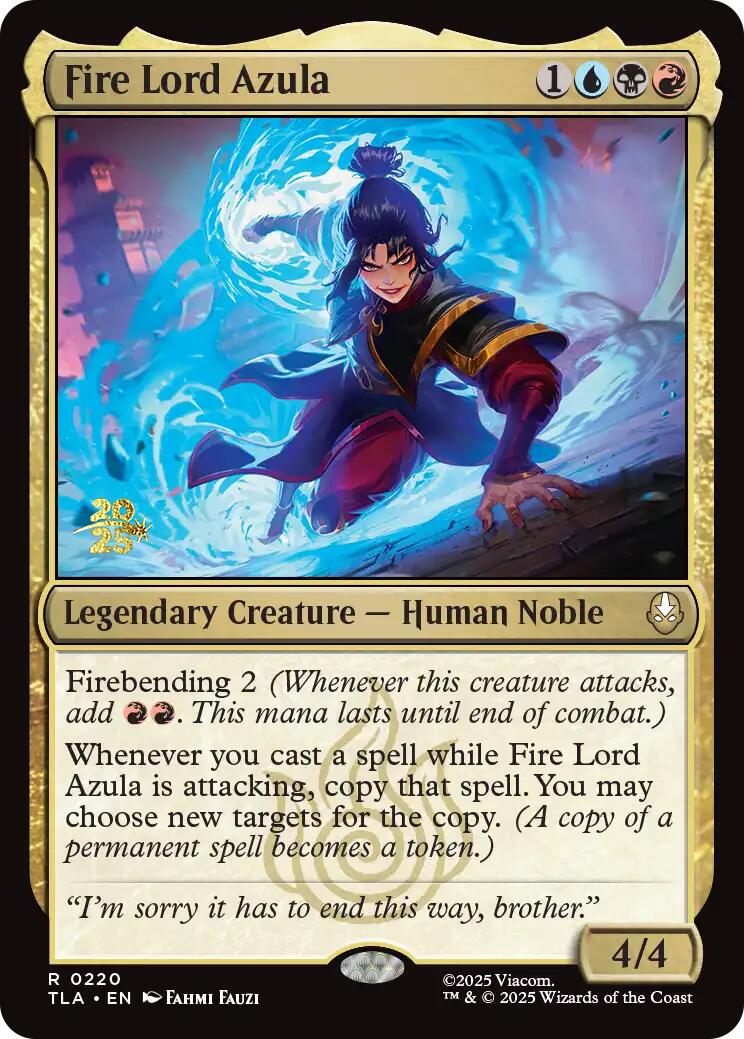 Fire Lord Azula [Avatar: The Last Airbender Prerelease Cards] | Exor Games New Glasgow