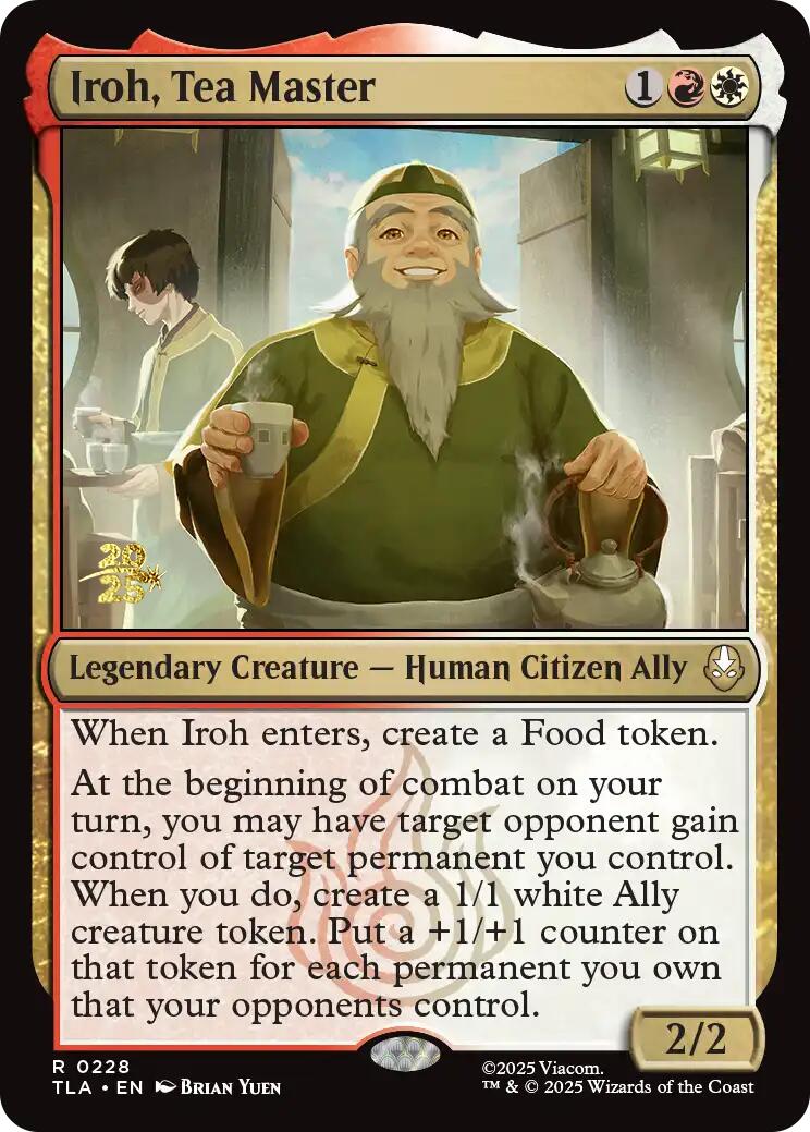 Iroh, Tea Master [Avatar: The Last Airbender Prerelease Cards] | Exor Games New Glasgow