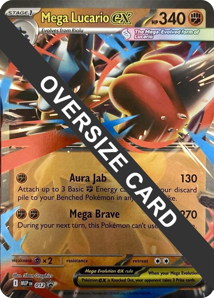 Mega Lucario ex (012) (Jumbo Card) [Mega Evolution Promo] | Exor Games New Glasgow