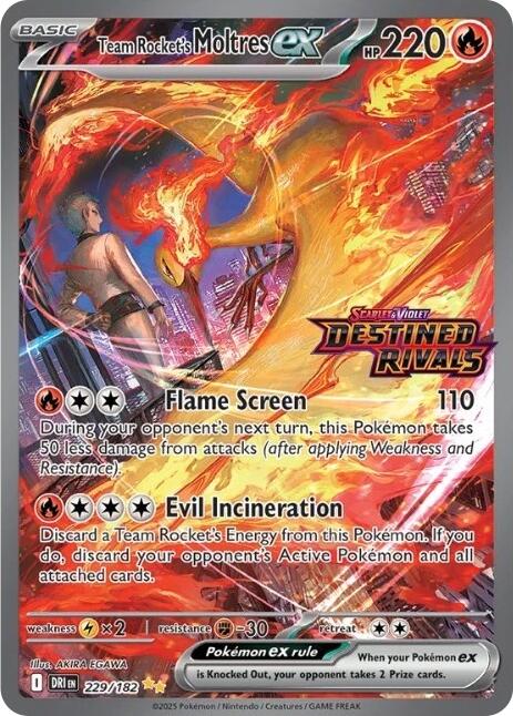 Team Rocket's Moltres ex (229/182) (Destined Rivals Stamp) [Miscellaneous Cards] | Exor Games New Glasgow