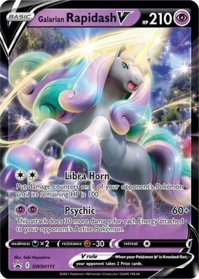 Galarian Rapidash V (SWSH111) (Jumbo Card) [Sword & Shield: Black Star Promos] | Exor Games New Glasgow