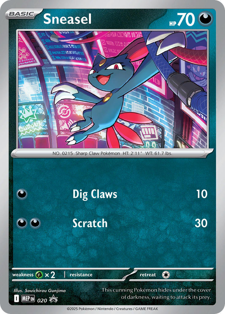 Sneasel (020) (Cosmos Holo) [Mega Evolution Promo] | Exor Games New Glasgow