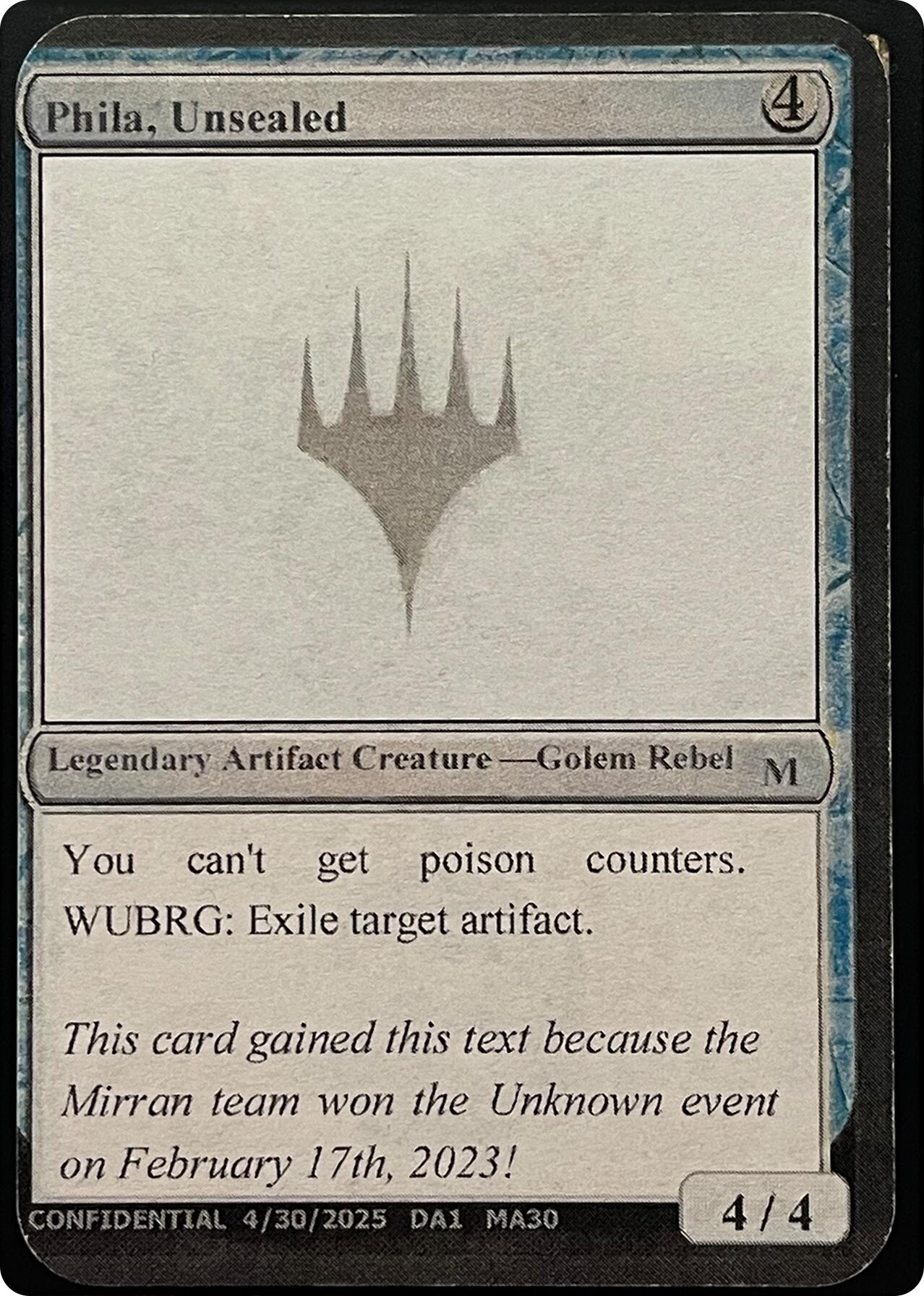 Phila, Unsealed (Reprint) [Unknown Event] | Exor Games New Glasgow