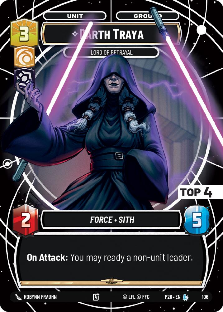 Darth Traya - Lord of Betrayal (Top 4) (106) (106) [Sector and Regional Promos: Season 1] | Exor Games New Glasgow