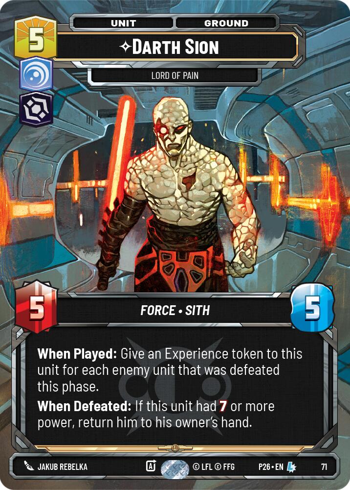 Darth Sion - Lord of Pain (71) (71) [Sector and Regional Promos: Season 1] | Exor Games New Glasgow