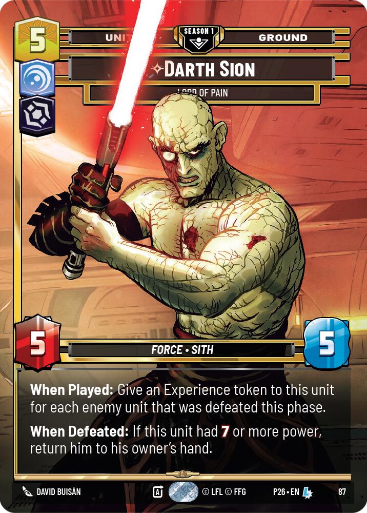 Darth Sion - Lord of Pain (87) (87) [Sector and Regional Promos: Season 1] | Exor Games New Glasgow