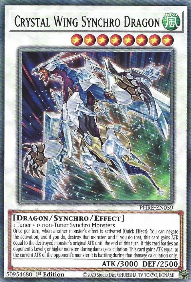 Crystal Wing Synchro Dragon [PHRE-EN059] Rare | Exor Games New Glasgow