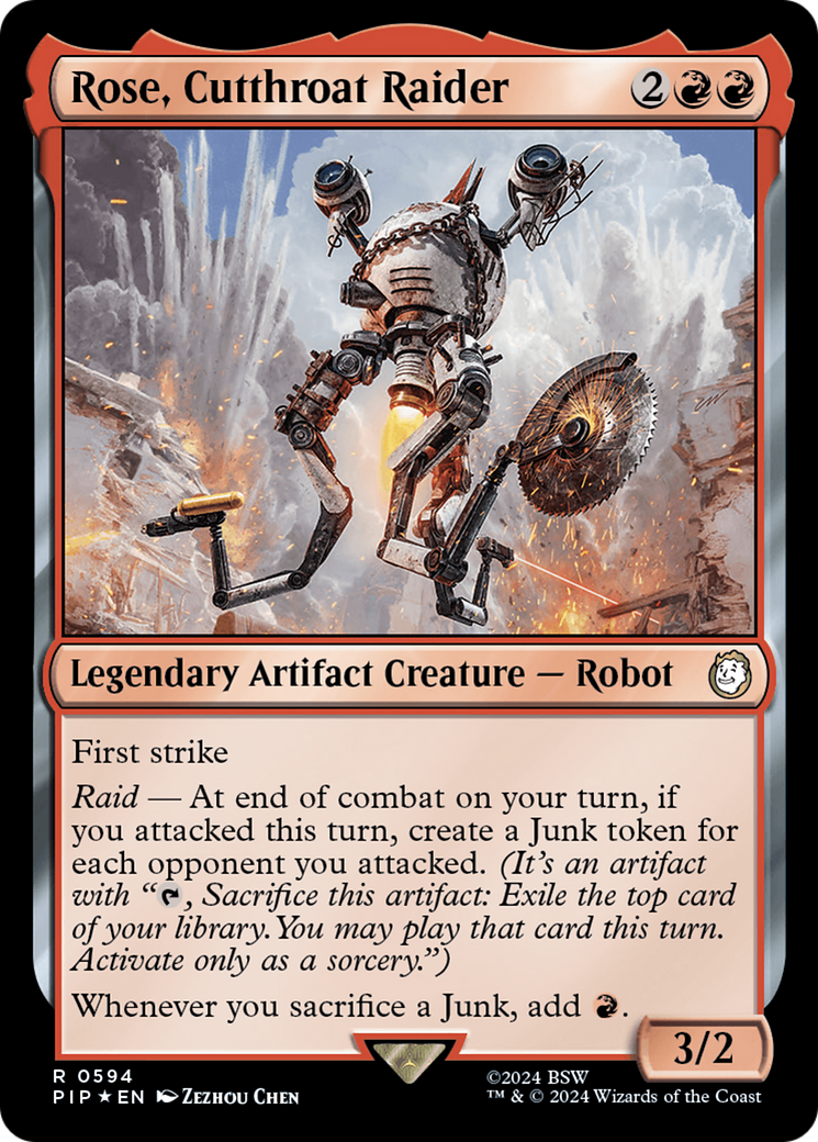 Rose, Cutthroat Raider (Surge Foil) [Fallout] | Exor Games New Glasgow