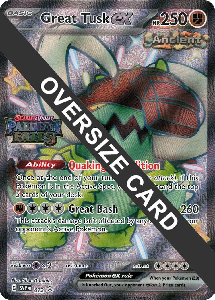 Great Tusk ex (072) (Paldean Fates Stamped Jumbo Card) [Scarlet & Violet: Paldean Fates] | Exor Games New Glasgow