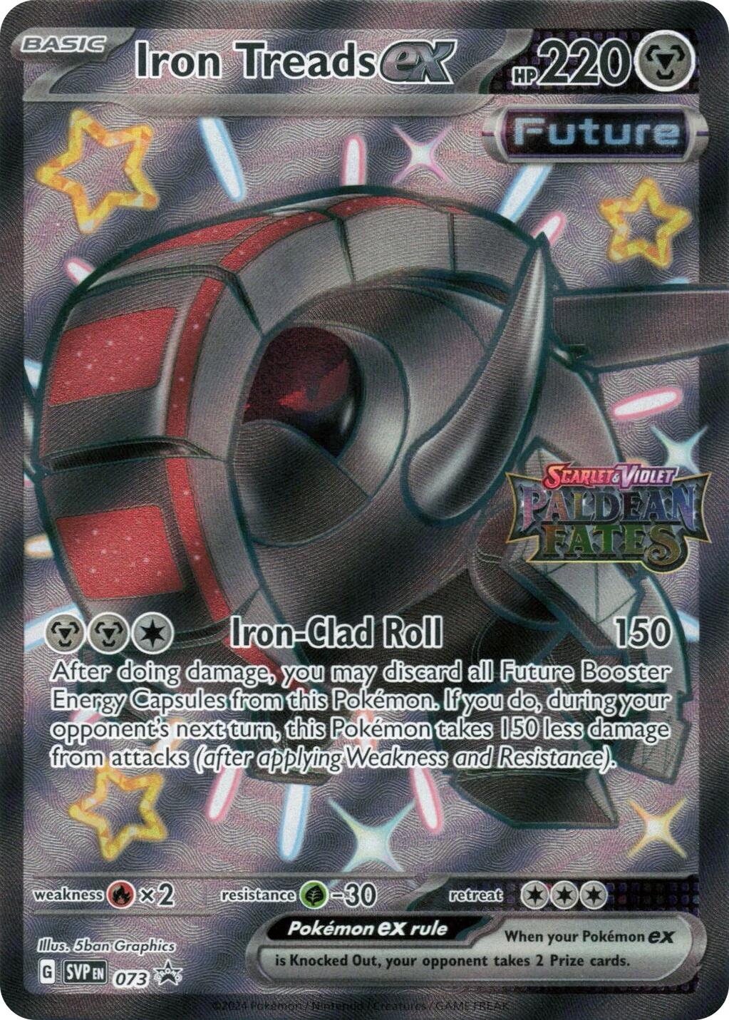 Iron Treads ex (073) (Paldean Fates Stamped) [Scarlet & Violet: Paldean Fates] | Exor Games New Glasgow