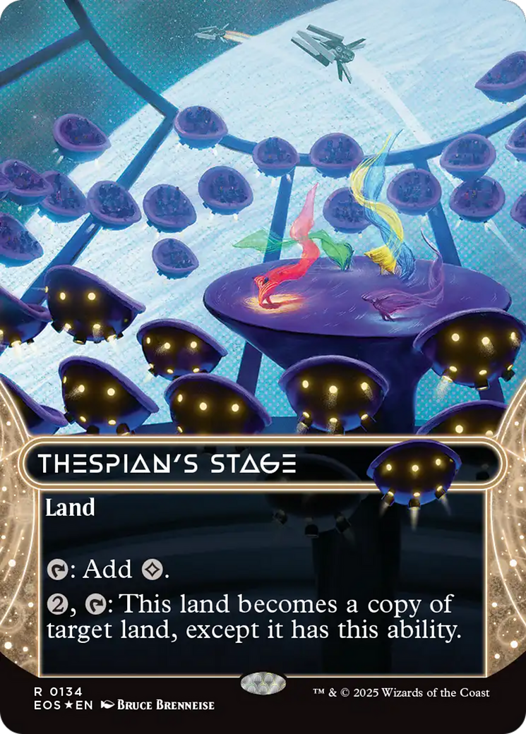 Thespian's Stage (0134) (Borderless) (Galaxy Foil) [Edge of Eternities: Stellar Sights] | Exor Games New Glasgow