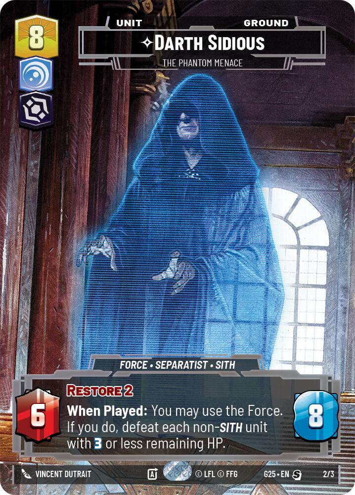 Darth Sidious - The Phantom Menace (2/3) (2/3) [2025 Convention Exclusive] | Exor Games New Glasgow