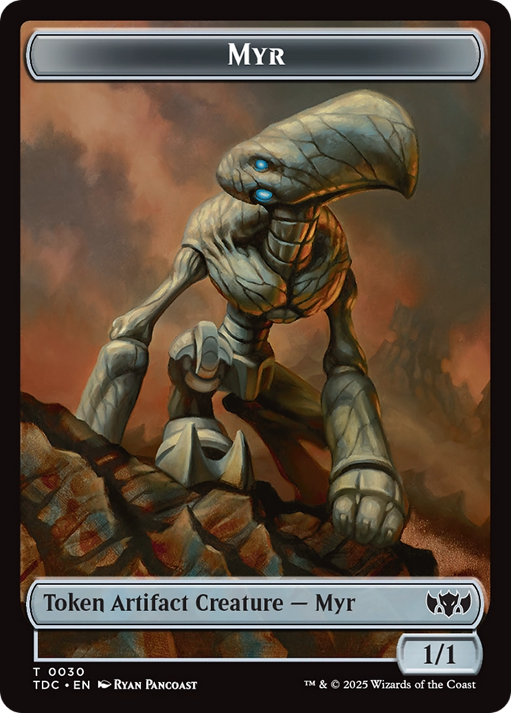 Snake // Myr Double-Sided Token [Tarkir: Dragonstorm Commander Tokens] | Exor Games New Glasgow
