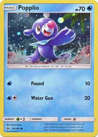 Popplio (39/149) (Cosmos Holo) [Sun & Moon: Base Set] | Exor Games New Glasgow