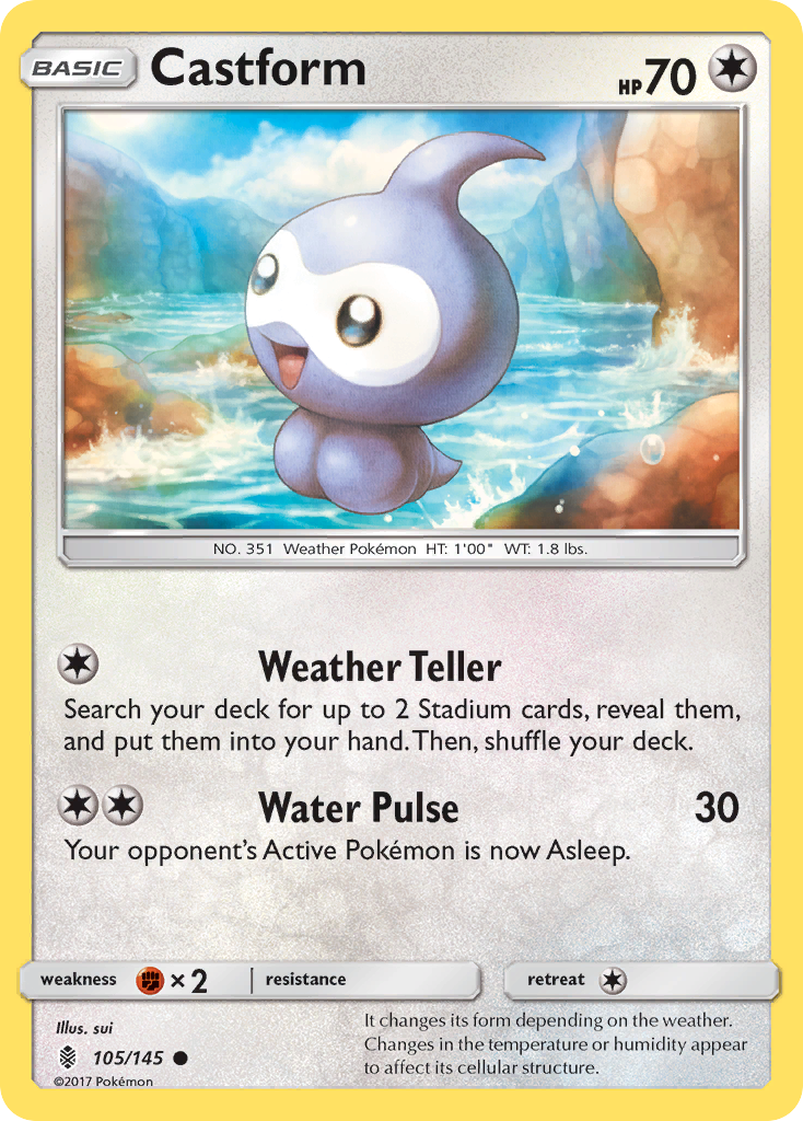 Castform (105/145) [Sun & Moon: Guardians Rising] | Exor Games New Glasgow