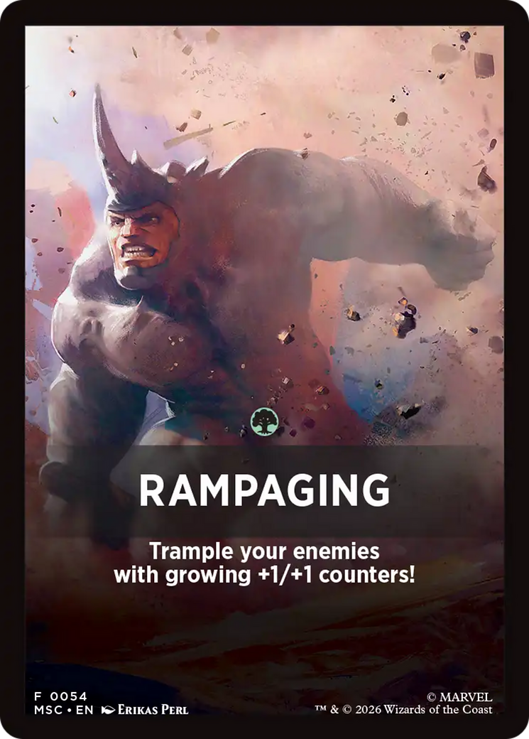 Rampaging Theme Card [Marvel Super Heroes Commander] | Exor Games New Glasgow