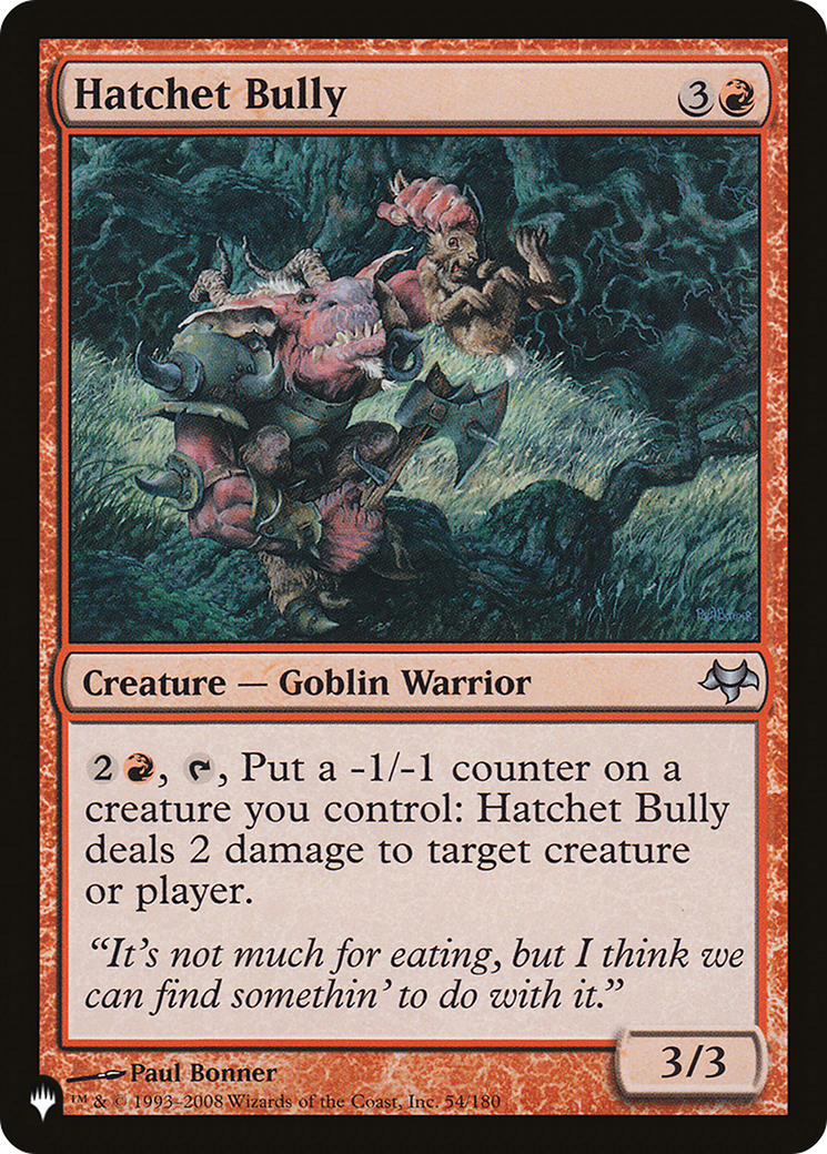 Hatchet Bully [The List Reprints] | Exor Games New Glasgow