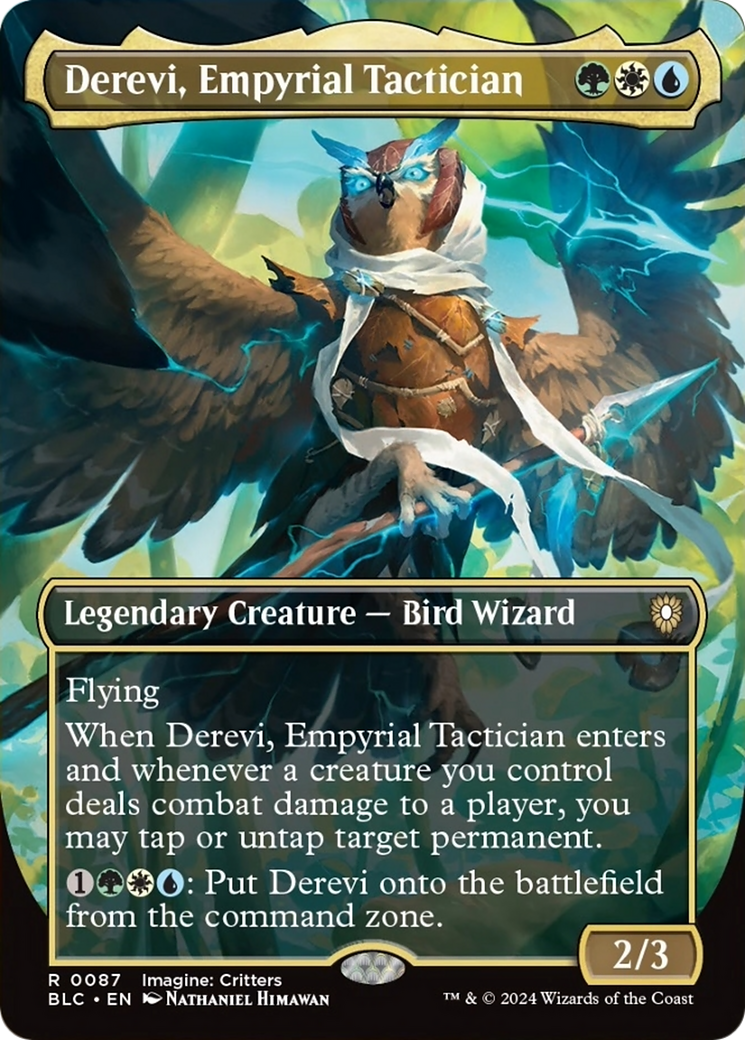 Derevi, Empyrial Tactician (Borderless) [Bloomburrow Commander] | Exor Games New Glasgow