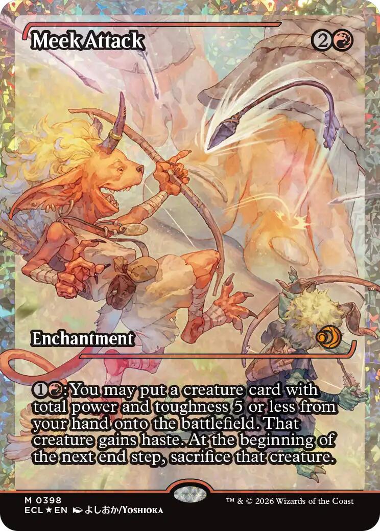 Meek Attack (398) (Showcase) (Fracture Foil) [Lorwyn Eclipsed] | Exor Games New Glasgow