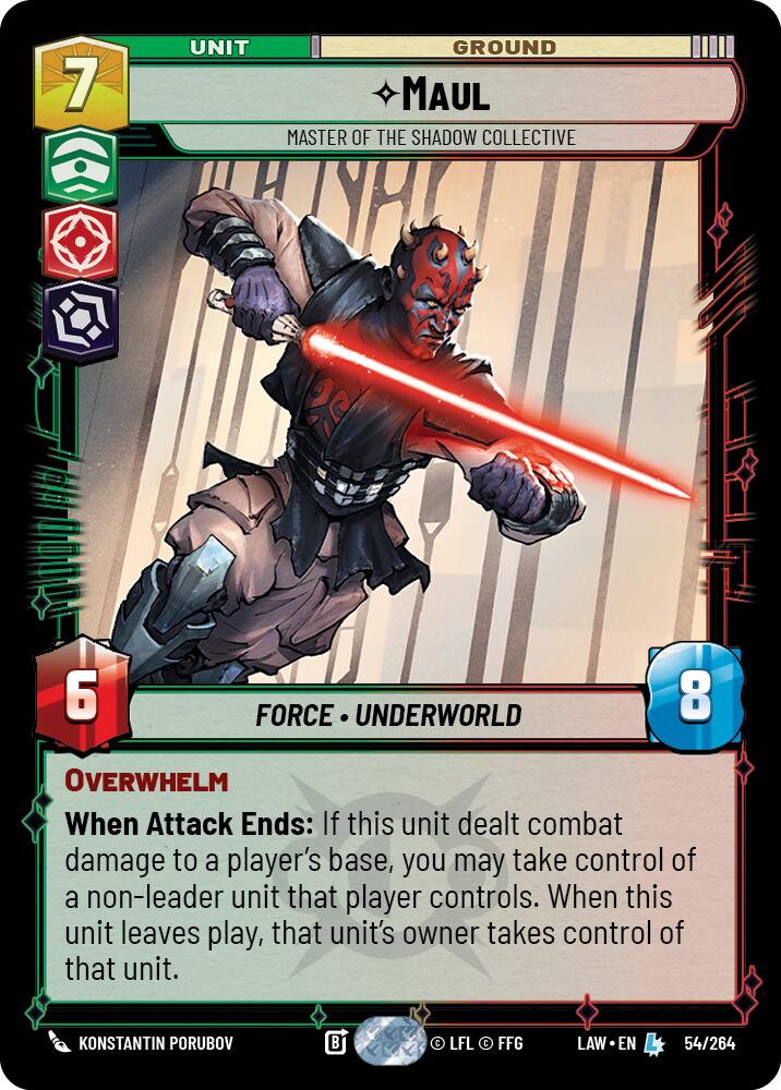 Maul - Master of the Shadow Collective (54/264) (54/264) [A Lawless Time] | Exor Games New Glasgow