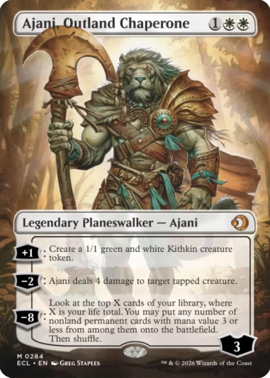 Ajani, Outland Chaperone (Borderless) [Lorwyn Eclipsed] | Exor Games New Glasgow