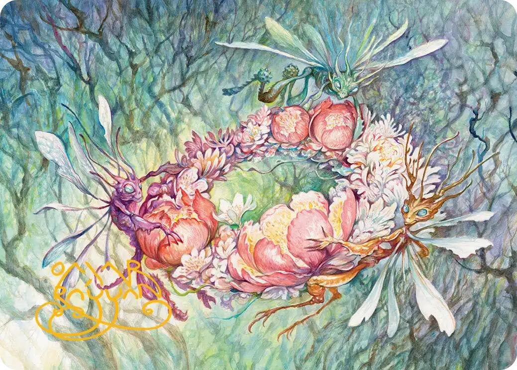 Grave Venerations Art Card (Gold-Stamped Signature) [Lorwyn Eclipsed Art Series] | Exor Games New Glasgow