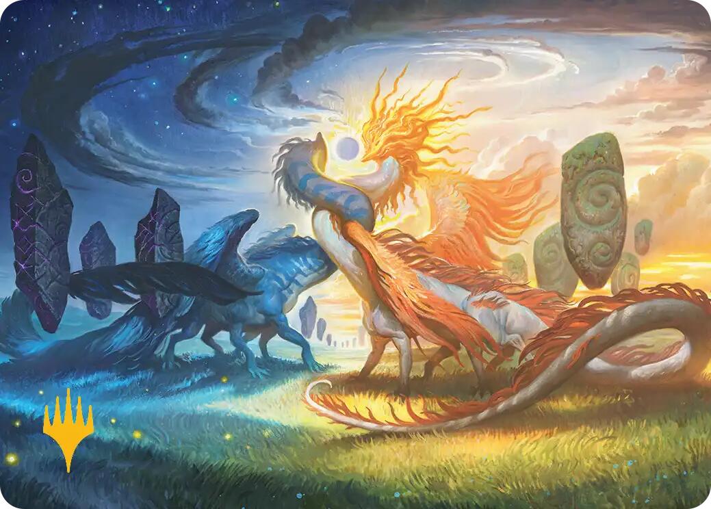 Celestial Reunion Art Card (19/54) (Gold-Stamped Planeswalker Symbol) [Lorwyn Eclipsed Art Series] | Exor Games New Glasgow