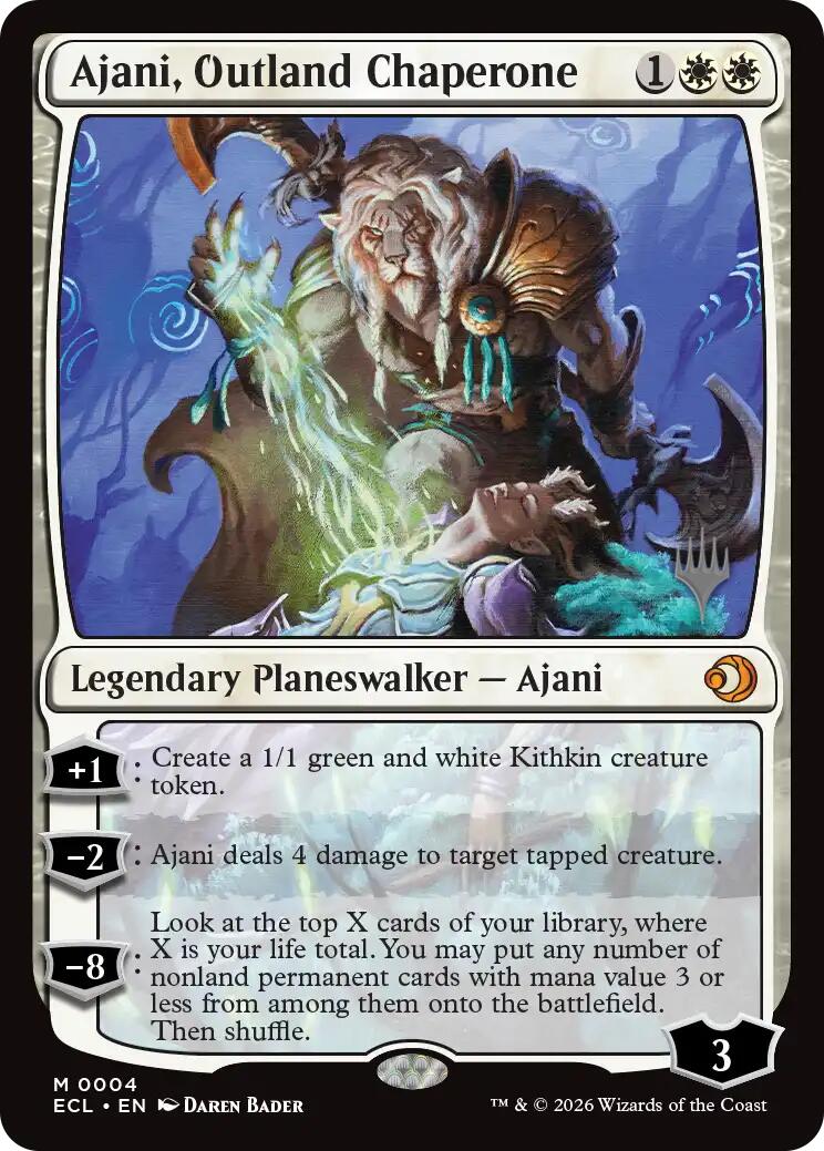 Ajani, Outland Chaperone [Lorwyn Eclipsed Promos] | Exor Games New Glasgow
