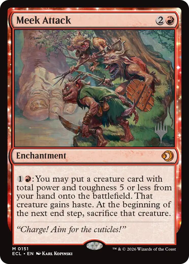 Meek Attack [Lorwyn Eclipsed Promos] | Exor Games New Glasgow