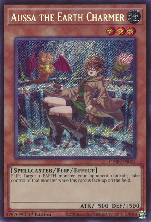 Aussa the Earth Charmer [CH02-EN004] Secret Rare | Exor Games New Glasgow