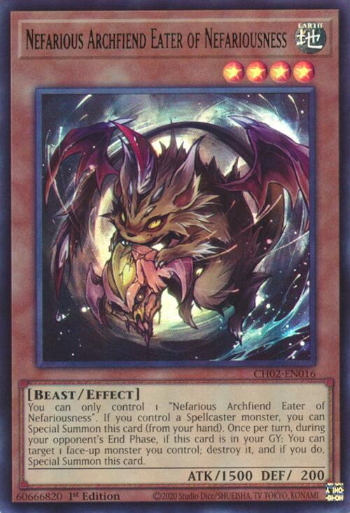 Nefarious Archfiend Eater of Nefariousness [CH02-EN016] Ultra Rare | Exor Games New Glasgow
