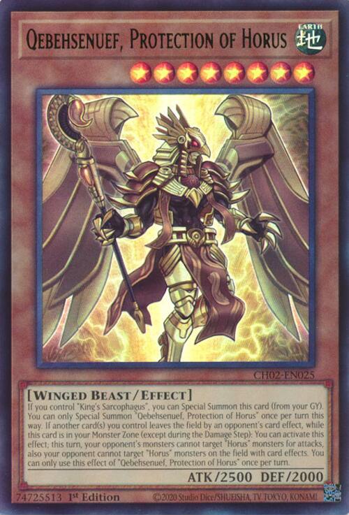 Qebehsenuef, Protection of Horus [CH02-EN025] Ultra Rare | Exor Games New Glasgow