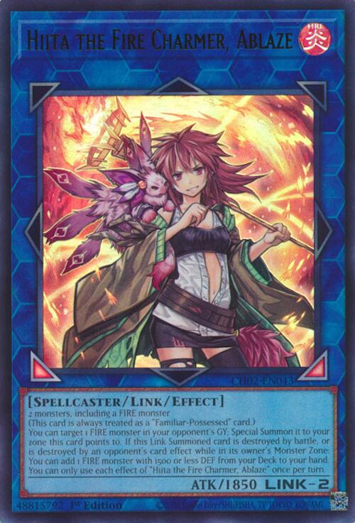 Hiita the Fire Charmer, Ablaze [CH02-EN043] Ultra Rare | Exor Games New Glasgow