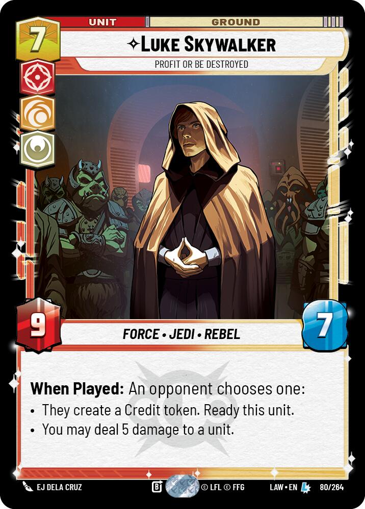 Luke Skywalker - Profit or Be Destroyed (80/264) (80/264) [A Lawless Time] | Exor Games New Glasgow
