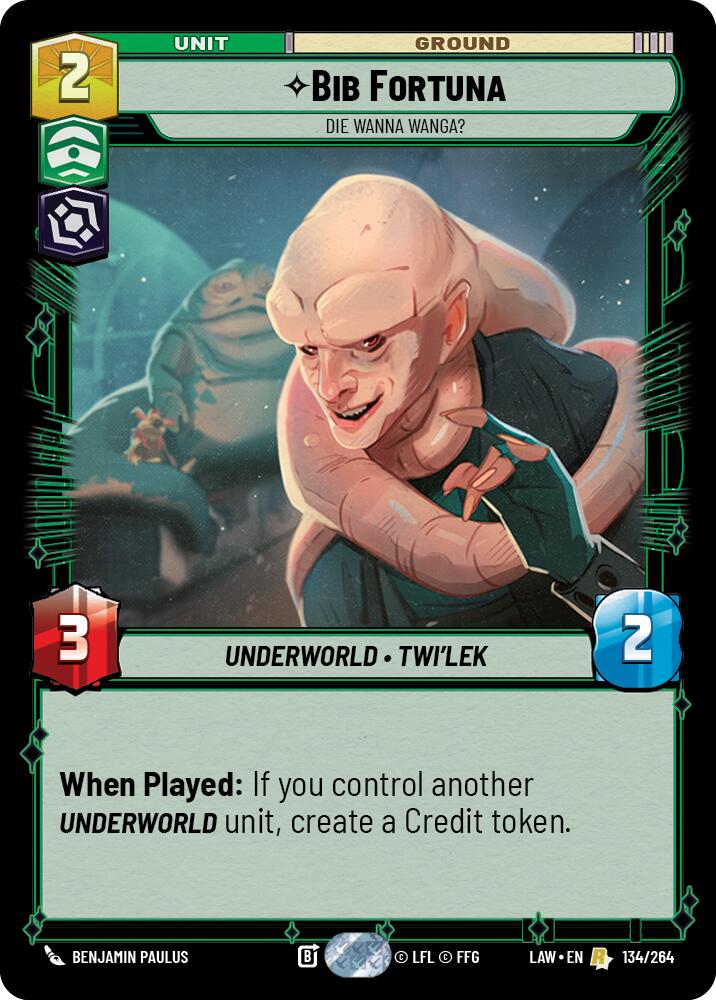 Bib Fortuna - Die Wanna Wanga? (134/264) (134/264) [A Lawless Time] | Exor Games New Glasgow