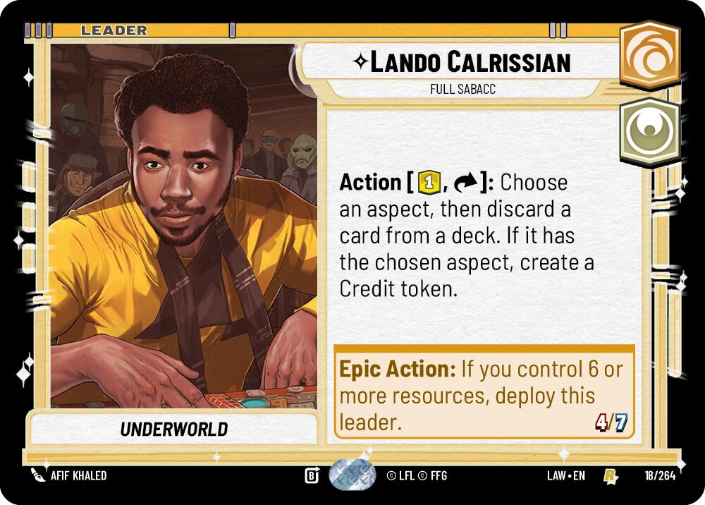 Lando Calrissian - Full Sabacc (18/264) (18/264) [A Lawless Time] | Exor Games New Glasgow