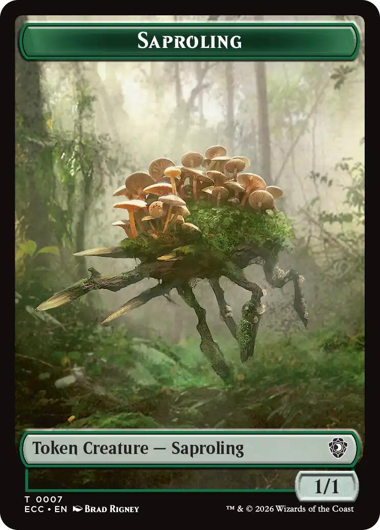Saproling // The Monarch Double-Sided Token [Lorwyn Eclipsed Tokens] | Exor Games New Glasgow