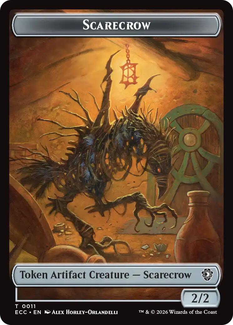 Scarecrow // Treasure Double-Sided Token [Lorwyn Eclipsed Tokens] | Exor Games New Glasgow