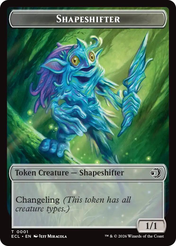 Treasure // Shapeshifter Double-Sided Token [Lorwyn Eclipsed Tokens] | Exor Games New Glasgow