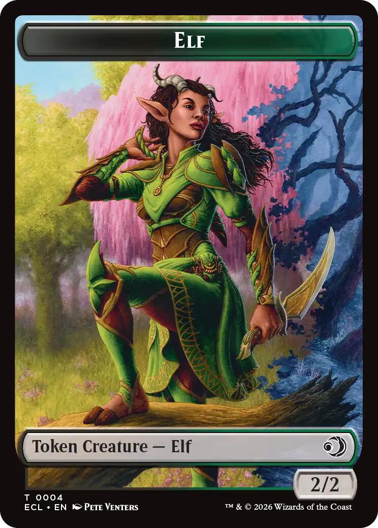 Elf // Kithkin (0007) Double-Sided Token [Lorwyn Eclipsed Tokens] | Exor Games New Glasgow