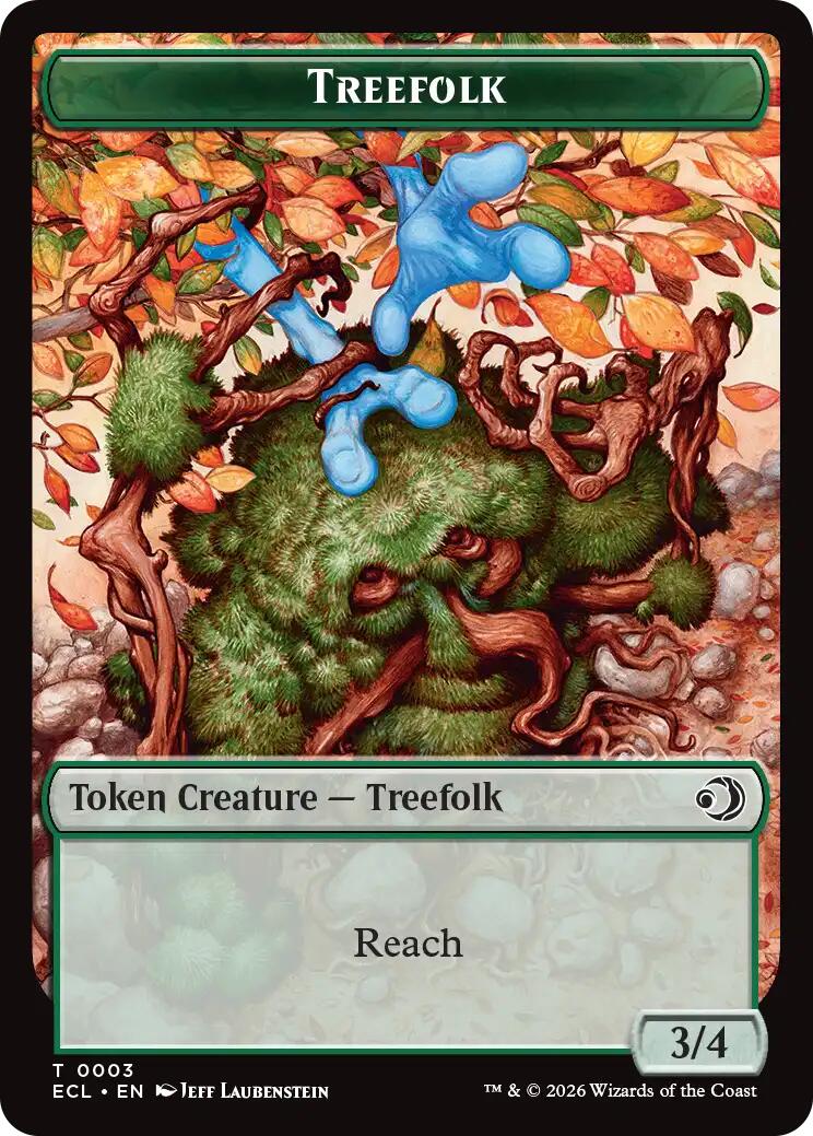 Treefolk // Goblin Double-Sided Token [Lorwyn Eclipsed Tokens] | Exor Games New Glasgow