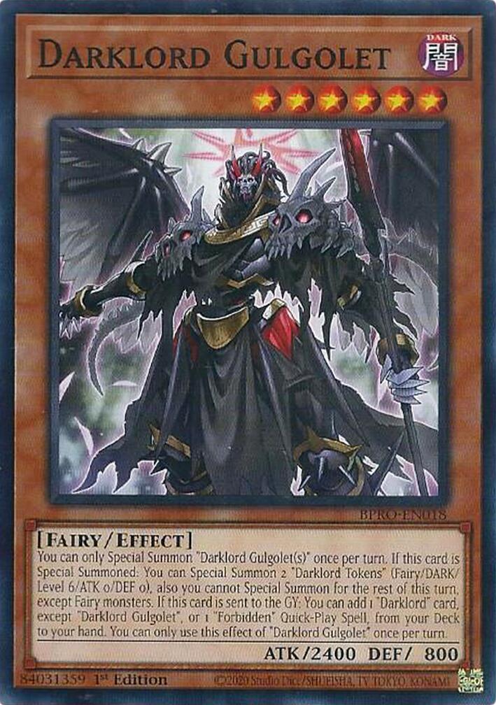 Darklord Gulgolet [BPRO-EN018] Common | Exor Games New Glasgow
