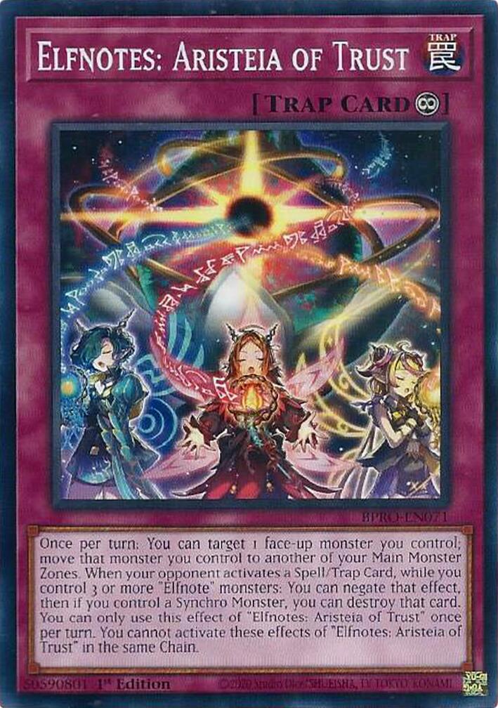 Elfnotes: Aristeia of Trust [BPRO-EN071] Common | Exor Games New Glasgow