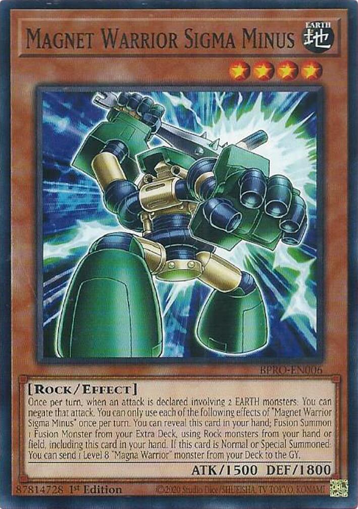 Magnet Warrior Sigma Minus [BPRO-EN006] Common | Exor Games New Glasgow