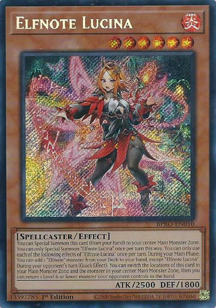 Elfnote Lucina [BPRO-EN010] Secret Rare | Exor Games New Glasgow