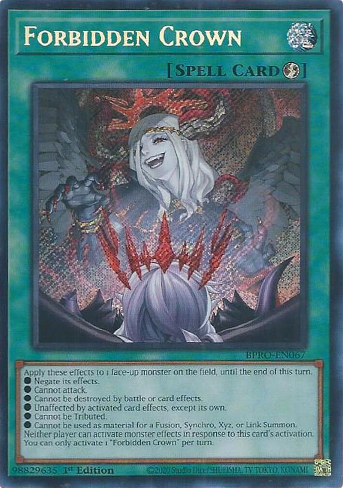 Forbidden Crown [BPRO-EN067] Secret Rare | Exor Games New Glasgow