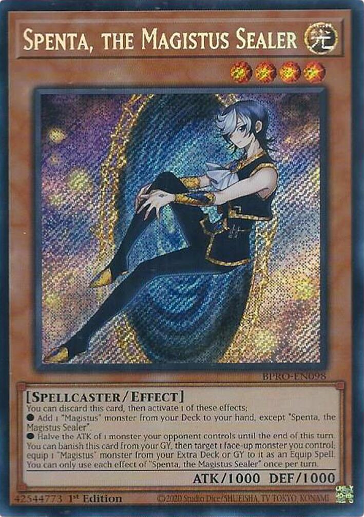 Spenta, the Magistus Sealer [BPRO-EN098] Secret Rare | Exor Games New Glasgow