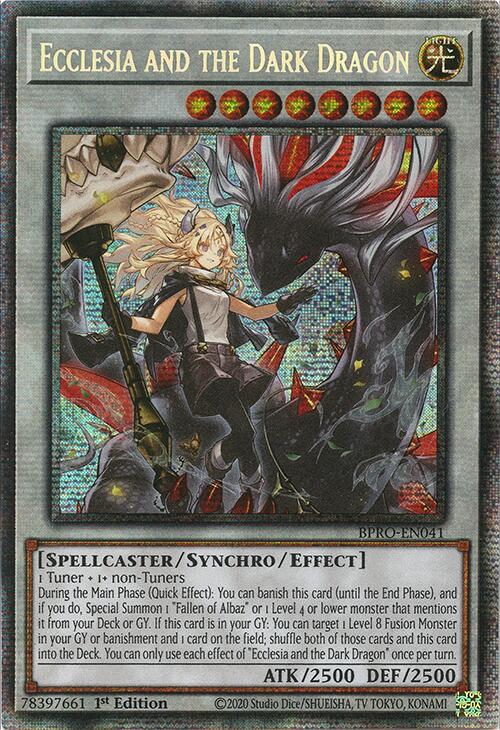 Ecclesia and the Dark Dragon (Starlight Rare) [BPRO-EN041] Starlight Rare | Exor Games New Glasgow
