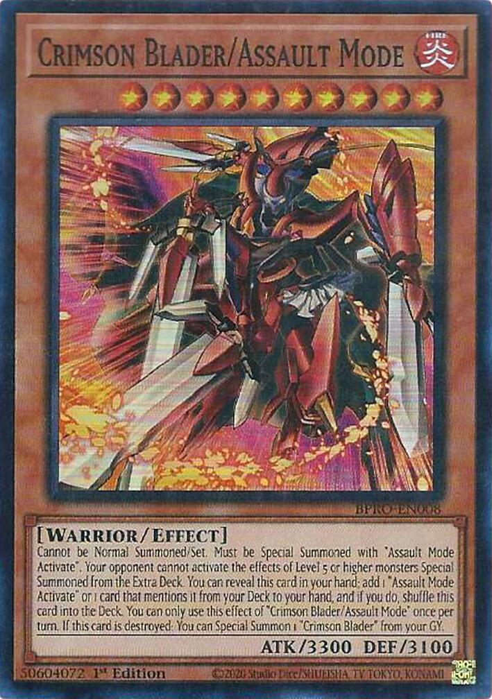 Crimson Blader/Assault Mode [BPRO-EN008] Super Rare | Exor Games New Glasgow