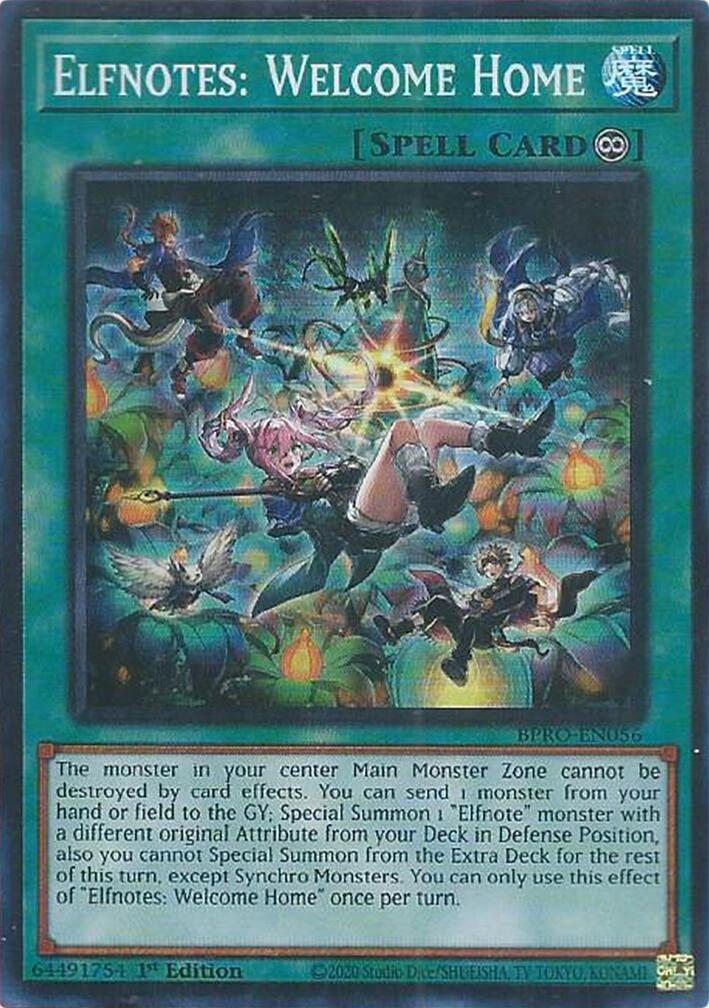 Elfnotes: Welcome Home [BPRO-EN056] Super Rare | Exor Games New Glasgow